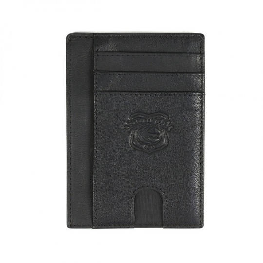 BLACK LEATHER CARD HOLDER