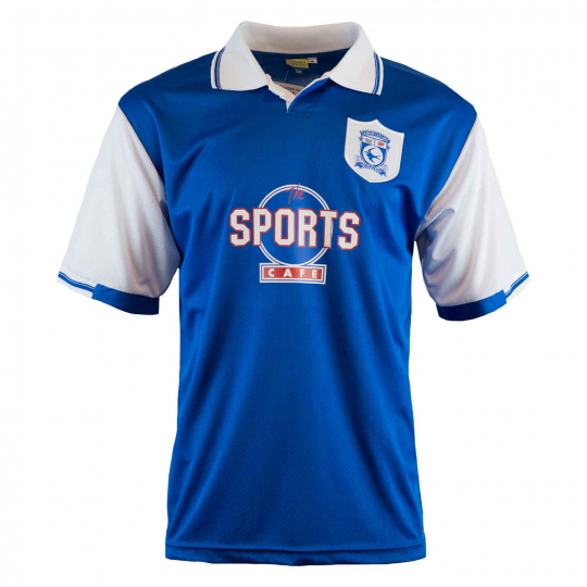 Maillot domicile bleu Cardiff City Football Club 2010. UK