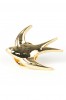 GOLD COLOUR 3D BLUEBIRD PIN BADGE