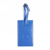 BLUE LEATHER LUGGAGE TAG