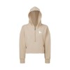 Womens Beige Crop Hoodie