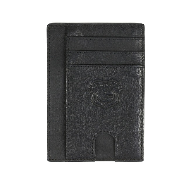 BLACK LEATHER CARD HOLDER