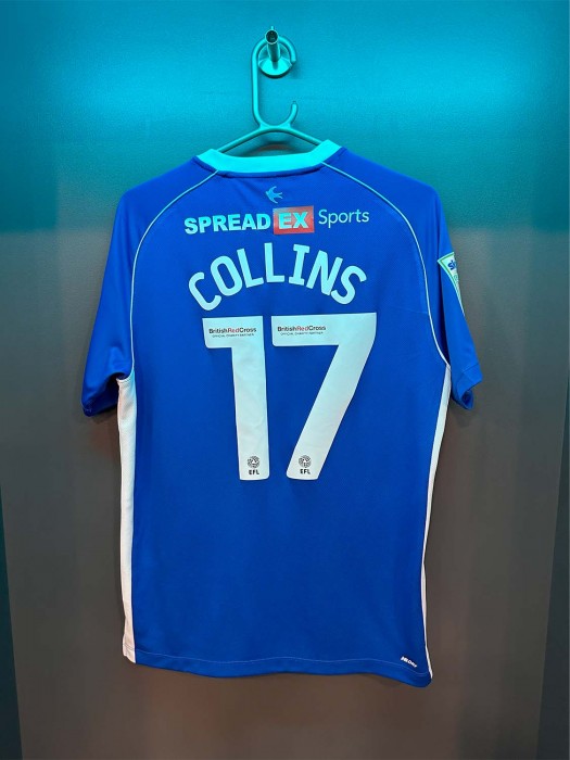 COLLINS MATCH WORN & SIGNED HOME SHIRT
