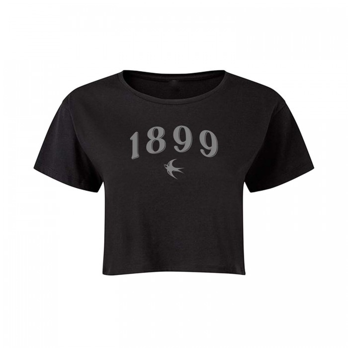 Womens Black Crop Tee