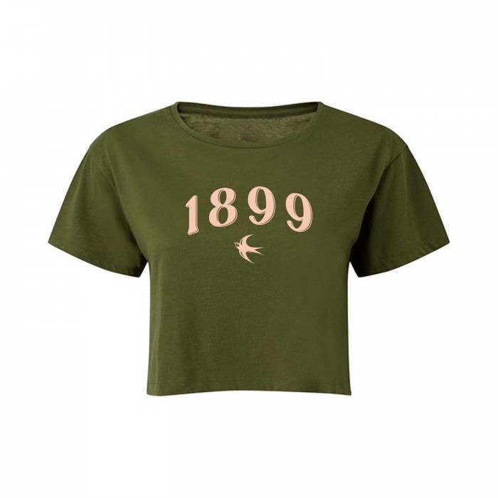 Womens Khaki Crop Tee