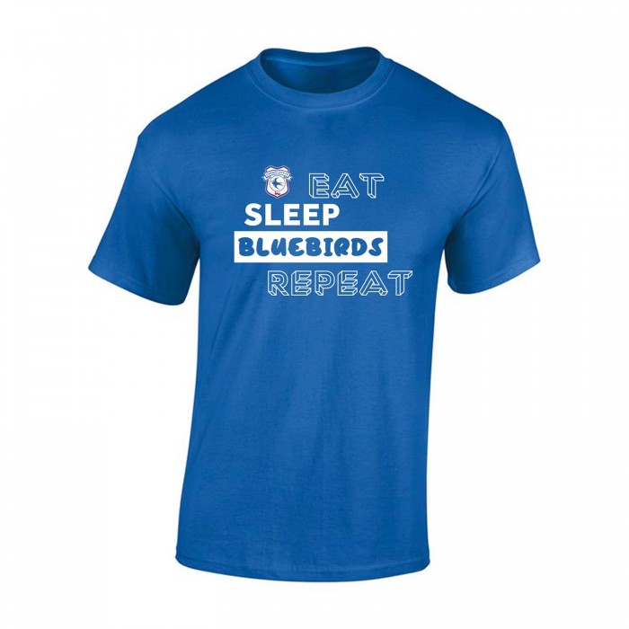 JNR Eat Sleep Bluebirds Tee Royal JNR Eat Sleep Bluebirds Tee Royal