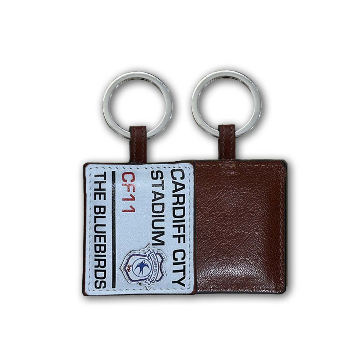 LEATHER STREETSIGN KEYRING