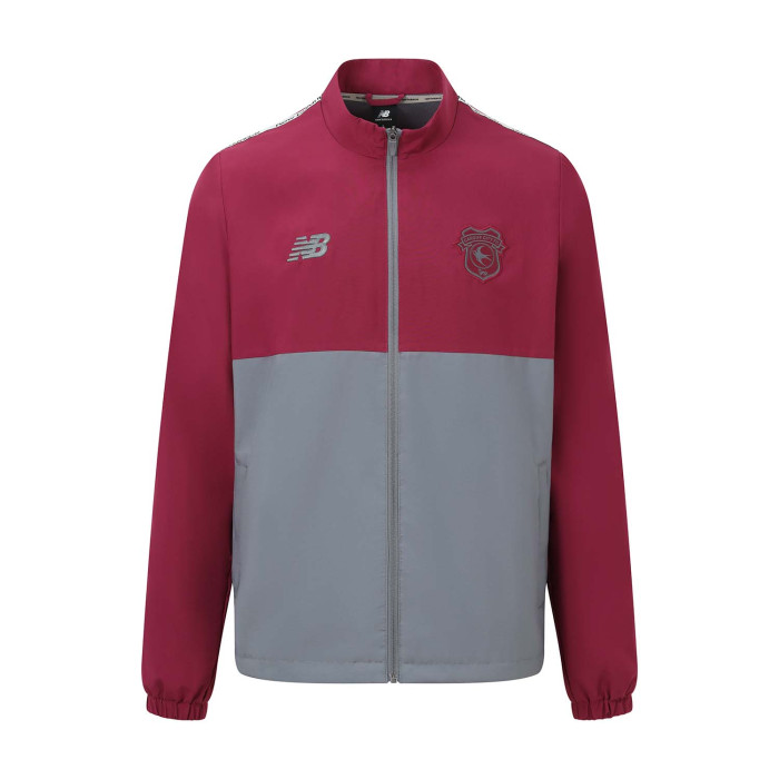 24 NB RASPBERRY FULL ZIP KNITTED JACKET